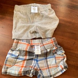 Two pair of Carter shorts both size 6 months